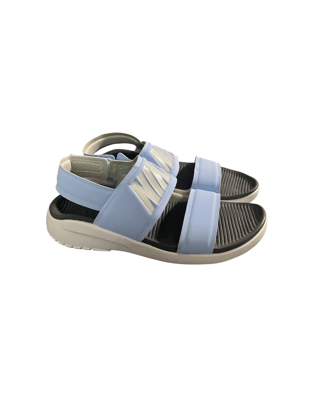 Nike Women’s Tanjun Light Blue/Grey Size-5 Sandals